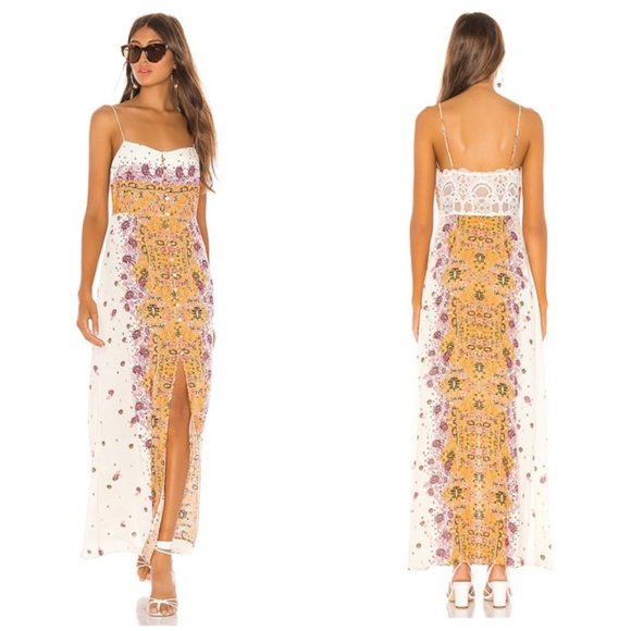 NWT Free People Morning Song Printed Maxi Dress - Picture 2 of 2